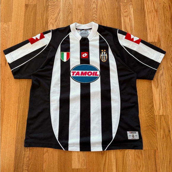 Juventus 2002 03 Lotto Vintage Champions League Home Kit Jersey Blokecore XXL